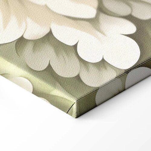  Slika - Retro Vintage Flowers in Delicate Cream and Green Colors 30x20 Na talijanskom platnu Slike