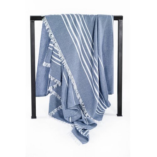 Tiseco Home Studio Plava pamučna deka 150x200 cm Solene &amp;ndash; Slike