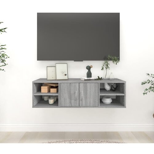 vidaXL Stenska polica siva sonoma 102x30x29 cm inženirski les Cene