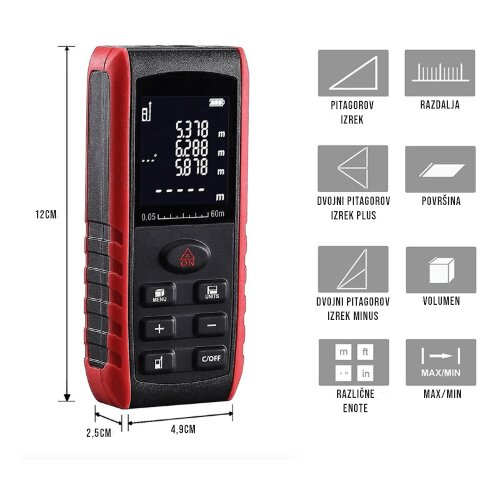 TOSN Laserski meter KXL E40 - do 40m razdalje Cene
