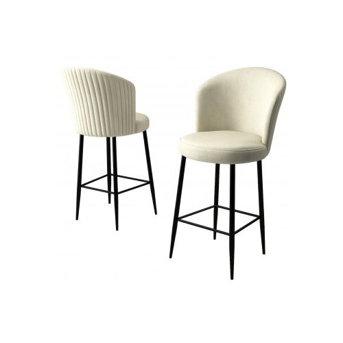 Hanah home Set barskih stolica Alta, 4 dijela, krem-crna Slike