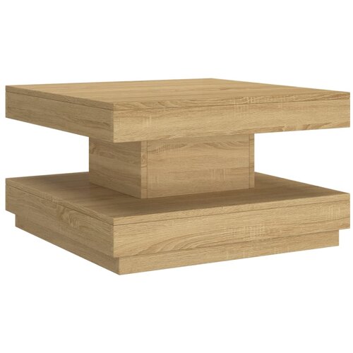 Maison Chic Klubska mizica - kavna mizica - Nizka mizica svetlo rjava 60x60x35 cm MDF, (21752447) Slike