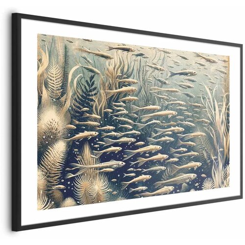  Plakat - Oceanic Nature 42x29.7 Crni okvir s margom Cijene