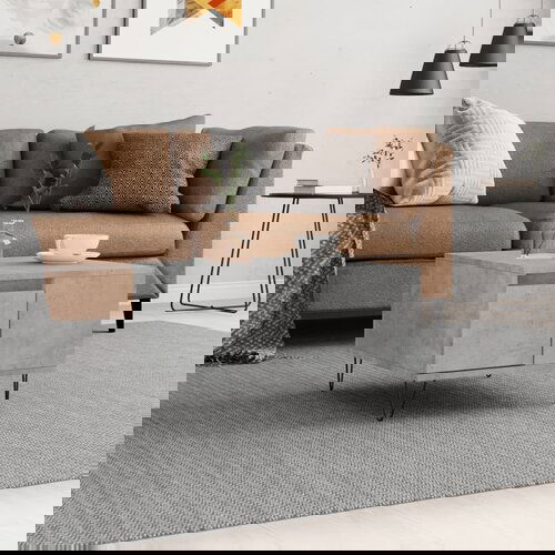 VidaXL Klubska mizica betonsko siva 55x55x36,5 cm inženirski les Slike