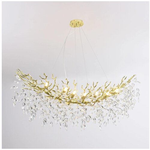 Zuma line MD4115-14I-G - Luster na sajli CINDY 14xG9/3,5W/230V 115x40 cm zlatna Slike