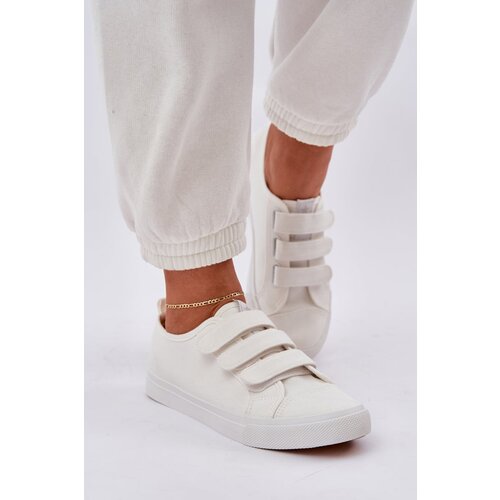 PE1 Youth Low Velcro Sneakers White Dilan Slike