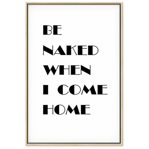  Slika - Homecoming (1-part) - Black and White English Inscriptions 60x90 U prirodnom drvenom okviru Slike