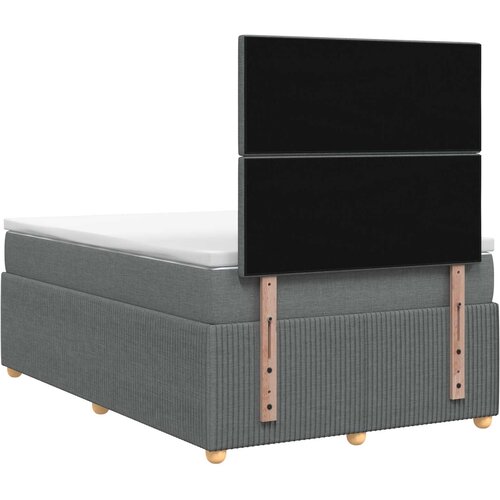  Boxspring krevet s madracem Tamnosiva 120 x 200 cm Tkanina Slike