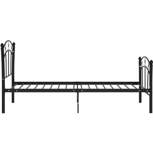 VidaXL okvir za krevet s nogometnim uzorkom crni metalni 90 x 200 cm Slike