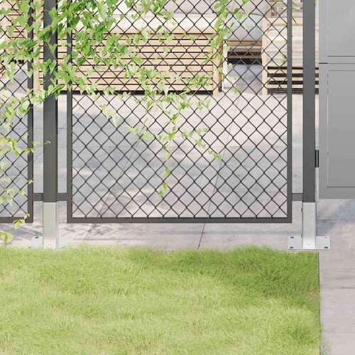  Podstavki za stebre kvadratni 12 kosi srebrni 46x46 mm, (21827467) Cene