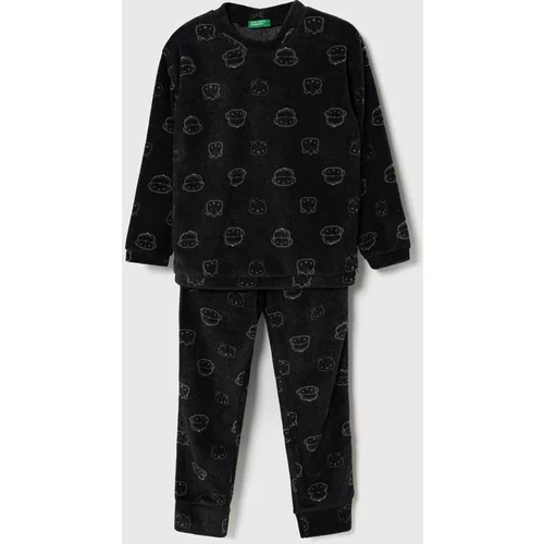 United Colors Of Benetton Otroška pižama črna barva