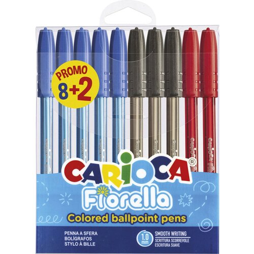 Carioca Fiorella set od 10 kemijskih olovaka u vi&scaron;e boja - Cijene
