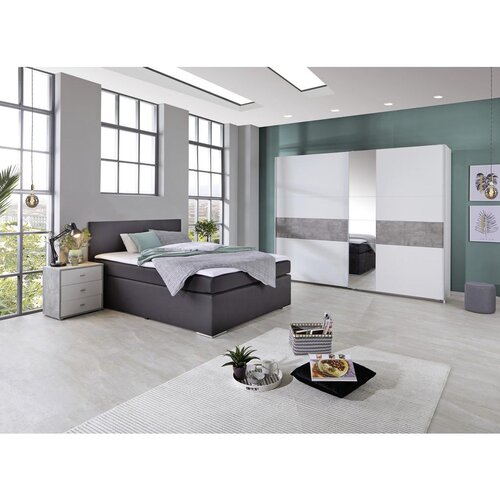 Based Postelja Boxspring Nero --, Črna, 140x200 Slike