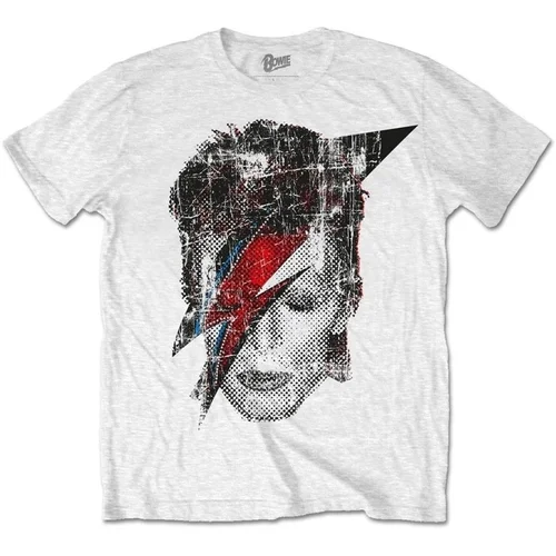 David Bowie Košulja Halftone Flash Face Unisex White M