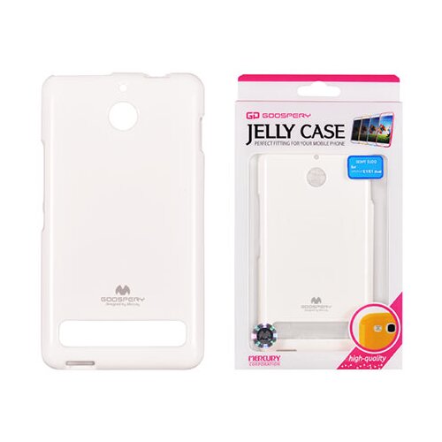  Gumijasti / gel etui Mercury Jelly Case za Sony Xperia E1 - beli Slike