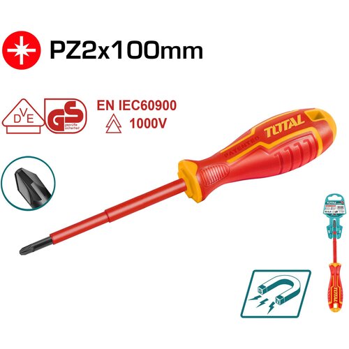 Total Izolirani odvijač PZ2*100 mm / INDUSTRIAL (THTISPZ2100) Slike