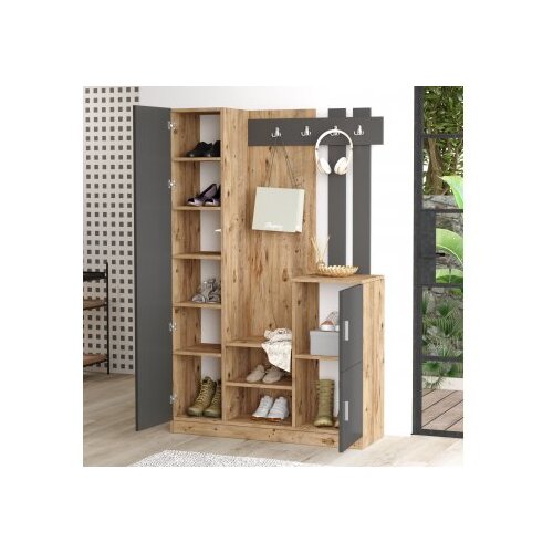 Hanah home Set za hodnik Dd7-Aa, 113,6x37,5x179,7 cm, Antracit Cene