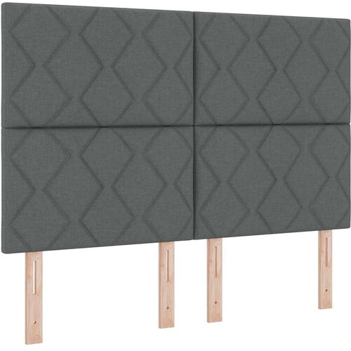 VidaXL Box spring krevet Tamno siva 140 x 190 cm tkanina Slike