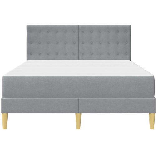  Okvir kreveta s madracem Svijetlo siva tkanina - Svjetlosiva 120 x 200 cm Slike