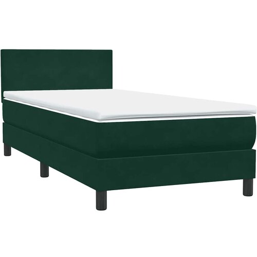 Box Spring krevet s madracem tamnozeleni 80x220 cm bar&amp;scaron;un Slike