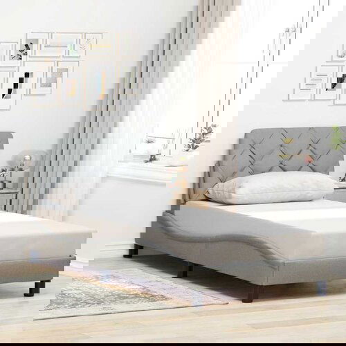 VidaXL Okvir za krevet bez madraca svjetlosivi 80x200 cm od tkanine Slike