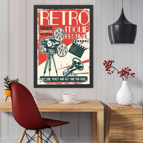 Wallity Uramljena slika Retro Movie, 40x55 cm Cijene