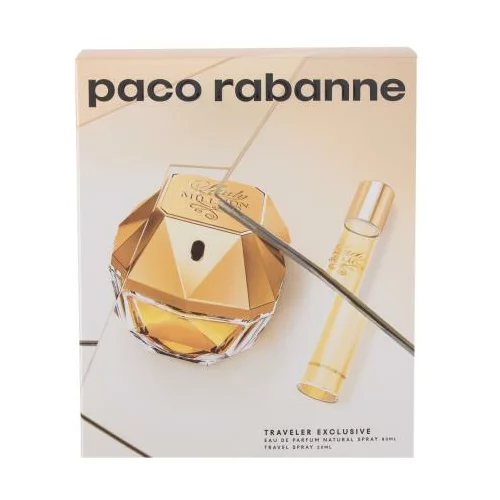 Paco Rabanne Lady Million darilni set parfumska voda 50 ml + parfumska voda 10 ml + losjon za telo 75 ml za ženske