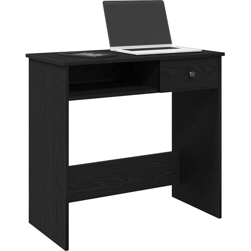  Radni stol crni 80 x 40 x 75 cm od iverice Crna Slike