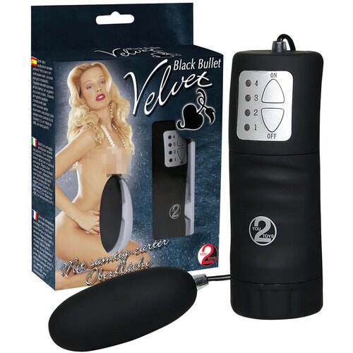 You2Toys Vibracijski jajček Velvet Bullet, črn Slike
