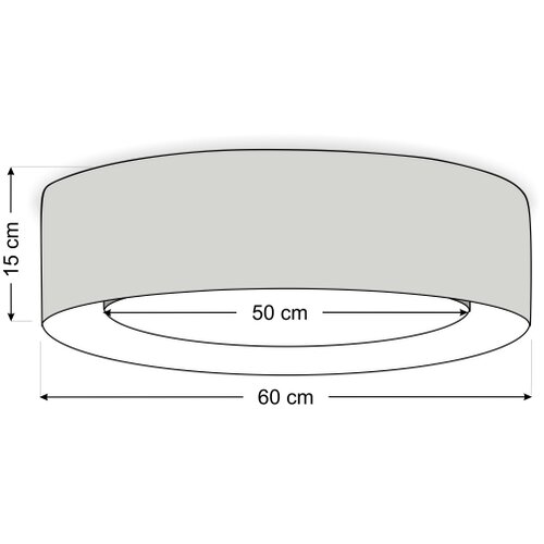  plafonsko svetlo puro 2xE27/40W/230V prečnik 60 cm bež Slike