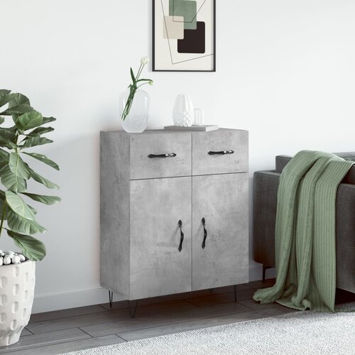 The Living Store Komoda betonsko siva 69,5x34x90 cm inženirski les - Komoda, (21662415) Cene