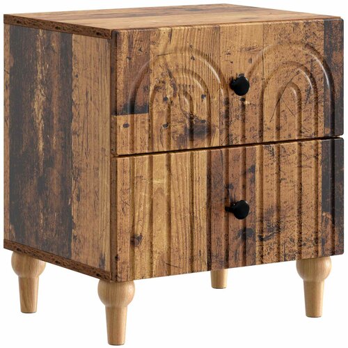 vidaXL Noćni ormar Staro drvo 43 x 34 5 x 48 cm Konstruirano drvo - Staro drvo 1 Cene