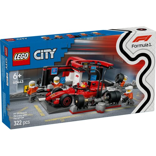 Lego City F1 Pitstop i ekipa sa Ferrari Formulom 60443 Slike