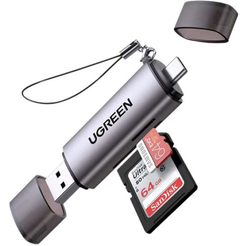 Ugreen čitalec kartic 2v1 USB 3.0/USB-C (50706) Slike