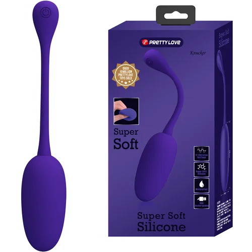 Pretty Love Knucker Super Soft Silicone Vibration Egg Purple