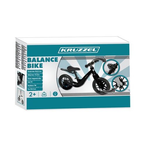 Kruzzel dječji balans bicikl 12&amp;quot; &amp;ndash; lagani bicikl bez pedala za djecu 2+ Slike