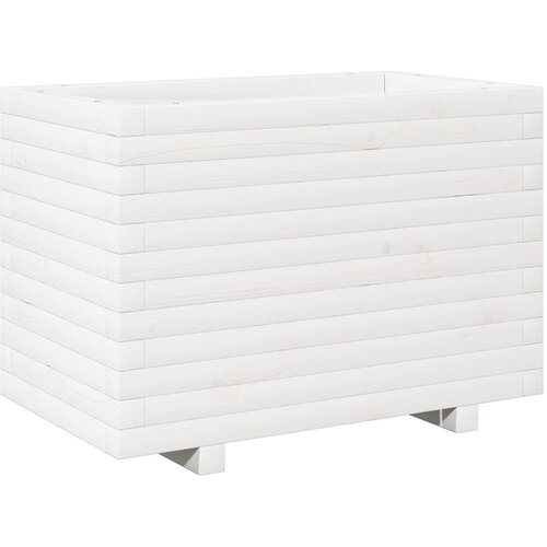 Maison Chic Vrtno cvetlično korito - Cvetlični Lonec belo 70x40x49,5 cm trdna borovina, (21790592) Slike