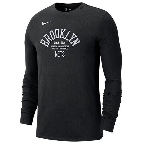 Nike Majice s kratkimi rokavi Nba Brooklyn Nets Courtside Črna Cene