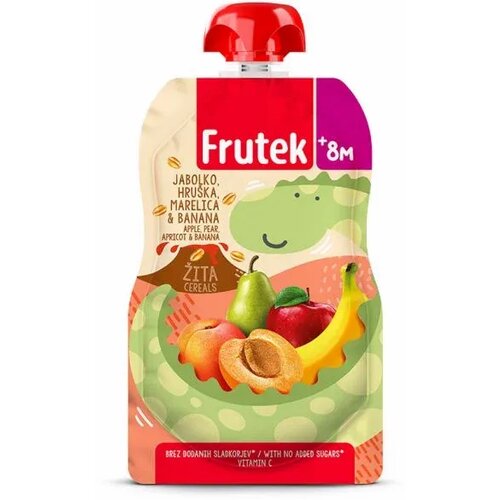Frutek pouch marelica, 3 žita 100g 8M+ Cene