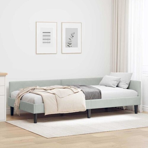  Kutni okvir kreveta Svijetlo siva 90 cm x 200 cm Bar&scaron;un Cijene