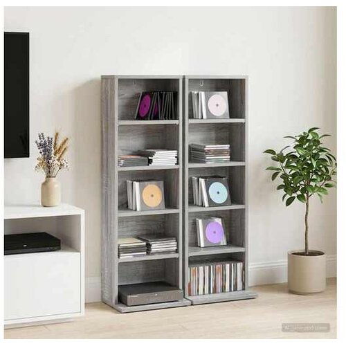 vidaXL CD ormar 2 kom. Siva Sonoma 33 x 23 5 x 97 5 cm - Siva Sonoma 2 33 x 23 5 x 97 5 cm Cijene