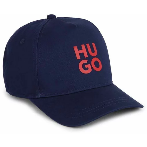 Hugo Otroška bombažna bejzbolska kapa mornarsko modra barva