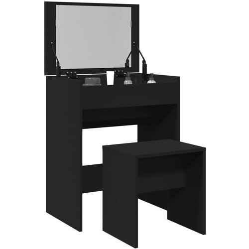 vidaXL Toaletni stolić sa stolcem crni 60 x 40 x 113,5 cm Cijene