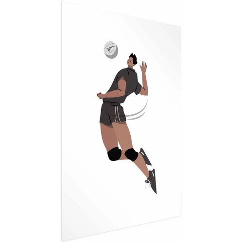  Plakat - Volleyball Player on a Light Background - Illustration 21x30 Bez okvira s margom Cene