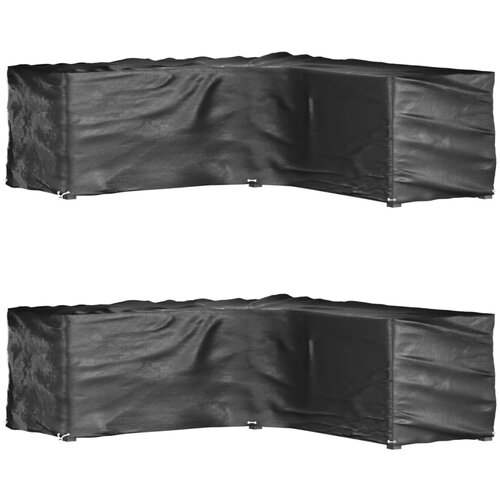 VidaXL Prevleka za pohi&amp;scaron;tvo L oblike 2 kosa 16 obročkov 285x285x90 cm Slike