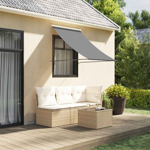 Tenda na uvlačenje antracit 100 x 150 cm od tkanine i čelika Cijene