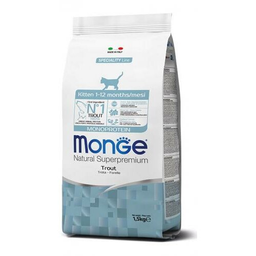 Monge hrana za mačiće - Monoprotein - pastrmka 1.5kg Slike