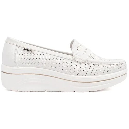 GOODIN White loafers with a thick sole Slike