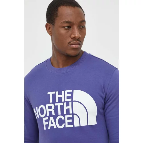 The North Face Bombažen pulover moška, vijolična barva