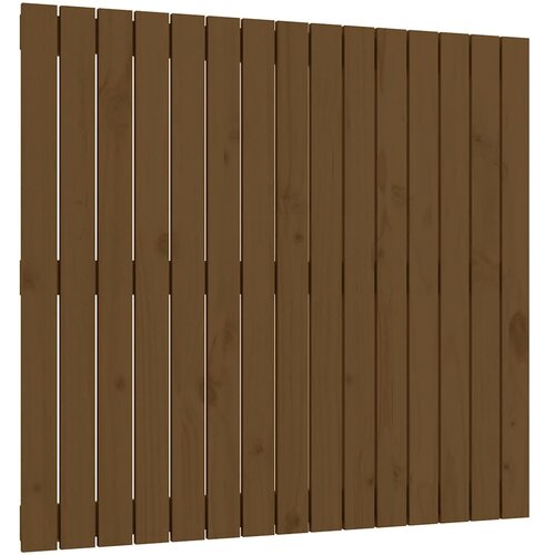  Uzglavlje za krevet boja meda 95,5x3x90 cm masivna borovina Slike